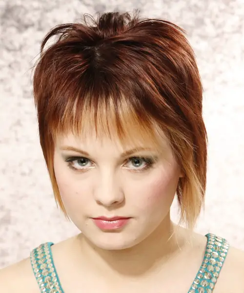 Short Hairstyles for Fat Faces with Bangs