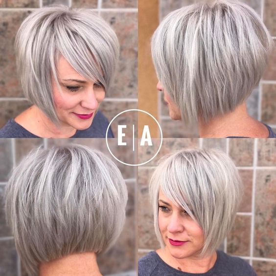 28 Lovely Short Layered Hairstyles for Fine Hair (Updated 2022) 10.-Layered-a-line-pixie-bob