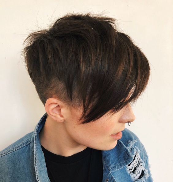 28 Lovely Short Layered Hairstyles for Fine Hair (Updated 2022) 17.-Androgynous-haircut