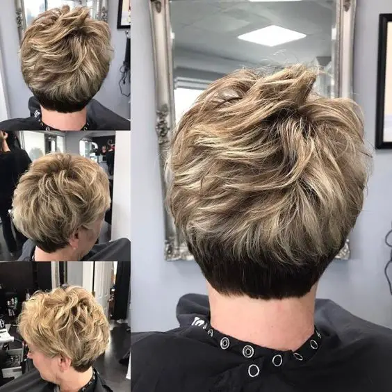 22 Summer Short Haircut Styles that Look Great for Older Women(Update 2022) Wavy-wedge-haircut