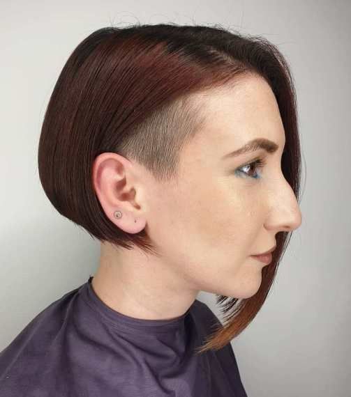 100 Stylish and Easy Short Hairstyle Ideas for Women to Try in 2022 Asymmetrical-bob-with-undercut-2
