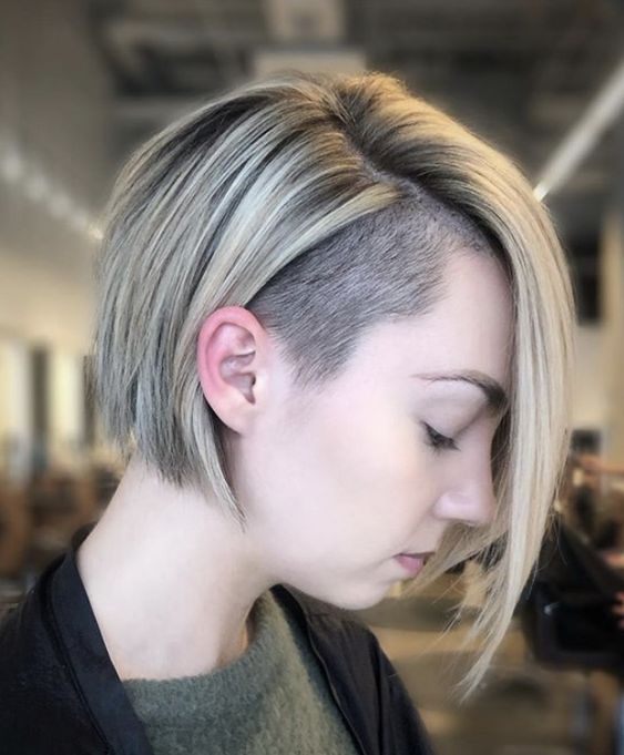100 Stylish and Easy Short Hairstyle Ideas for Women to Try in 2022 Asymmetrical-bob-with-undercut-3