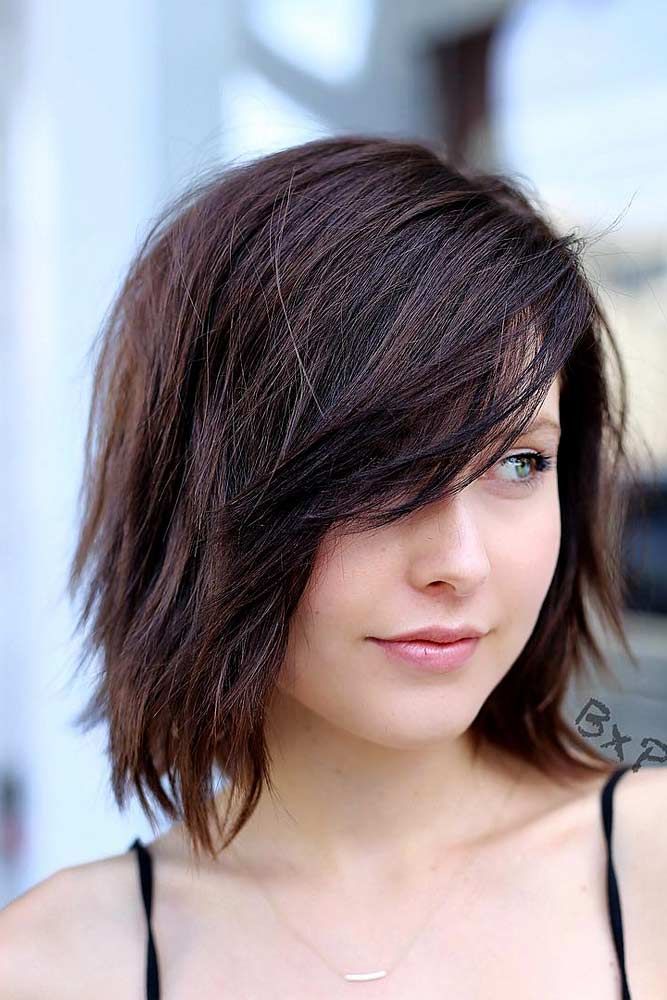 100 Stylish and Easy Short Hairstyle Ideas for Women to Try in 2022 Choppy-layered-bob-1