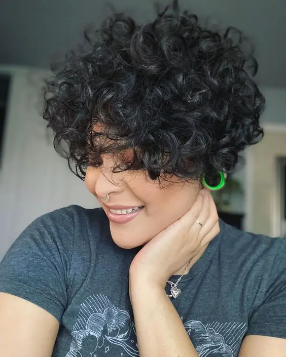 100 Stylish and Easy Short Hairstyle Ideas for Women to Try in 2022 Curly-pixie-wedge-haircut-3