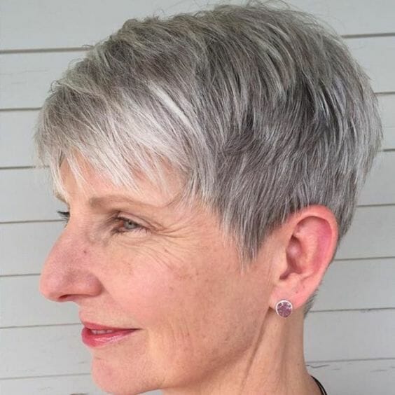 cute pixie haircut styles pictures for women over 60 with grey hair