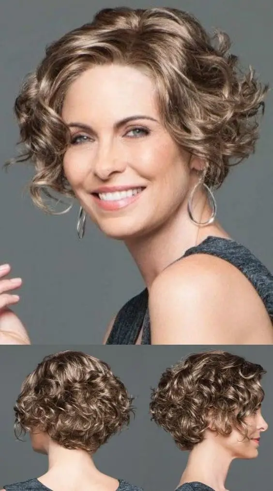30 Cute Short Haircuts for Women Over 50 with Wavy Hair (Updated 2022) Layered-french-bob