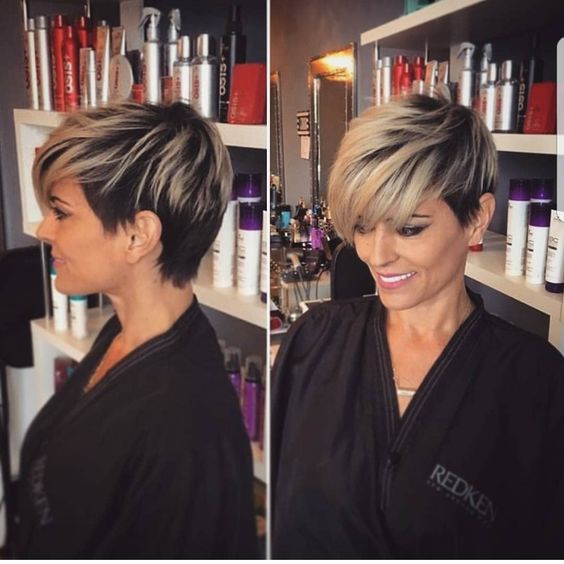 21 Stylish and Easy Short Hairstyles for Women Over 40 (Updated in 2022) Pixie-haircut-with-highlights