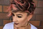 27. Rose Gold Ombre Curly Pixie