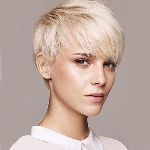 45 Flattering Short Blonde Hairstyles and Haircuts for Women in 2022 Pearl-Blonde-Textured-Pixie
