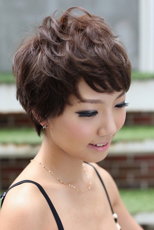 Very short pixie cuts with flat bangs