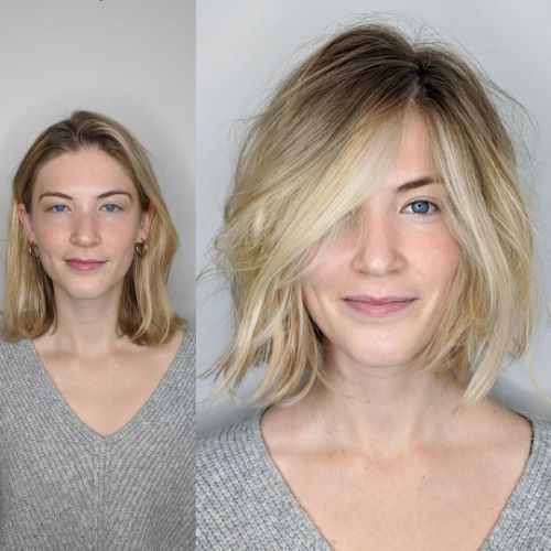 20 Chic Short Straight Hairstyles for Women Over 50 (Updated 2022) Chin-length-shag-haircuts