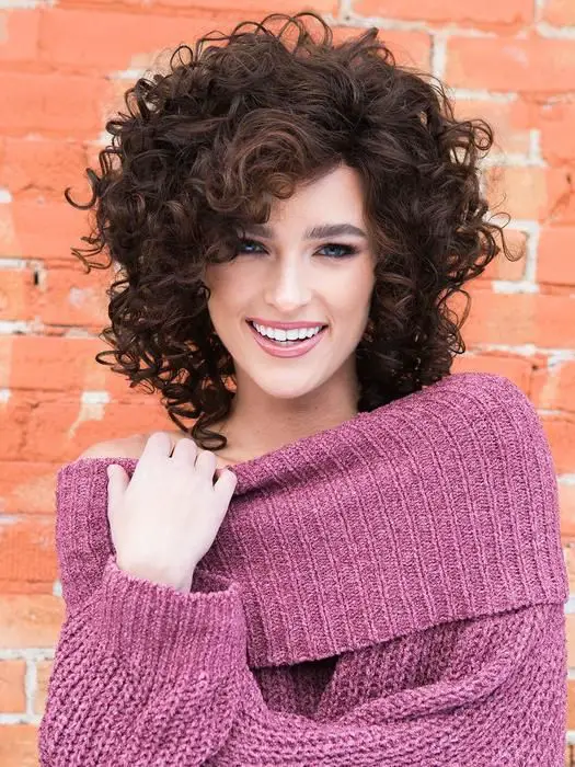 34 Cute Short Hairstyles for Women with Curly Hair (Must Try in 2022) Side-swept-curly-shaggy-hairstyle