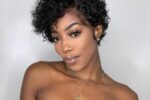 Very Short Curly Side Comb Hairstyle