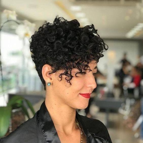 34 Cute Short Hairstyles for Women with Curly Hair (Must Try in 2022) curly-pixie-haircut-2