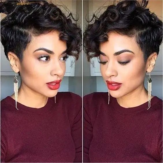 34 Cute Short Hairstyles for Women with Curly Hair (Must Try in 2022) curly-pixie-haircut