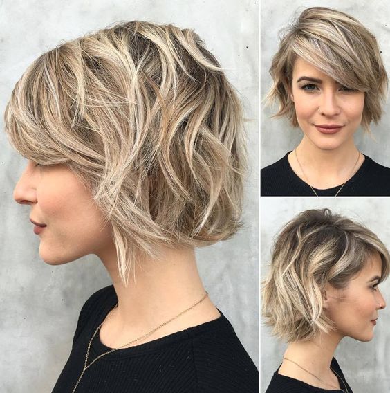 15 Stunning Short Stacked Hairstyles to Try in 2022 Chin-Length-Stacked-Wavy-Bob-2