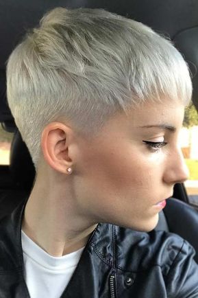 52 Elegant Short Hairstyles for Fine Hair (Update 2021) Low-fade-pixie-cut