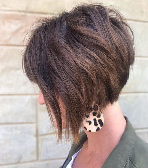 15 Stunning Short Stacked Hairstyles to Try in 2022 Short-Angled-Bob-with-Layers