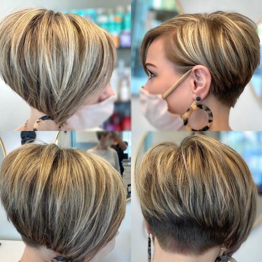 52 Elegant Short Hairstyles for Fine Hair (Update 2022) Tapered-bob-cut