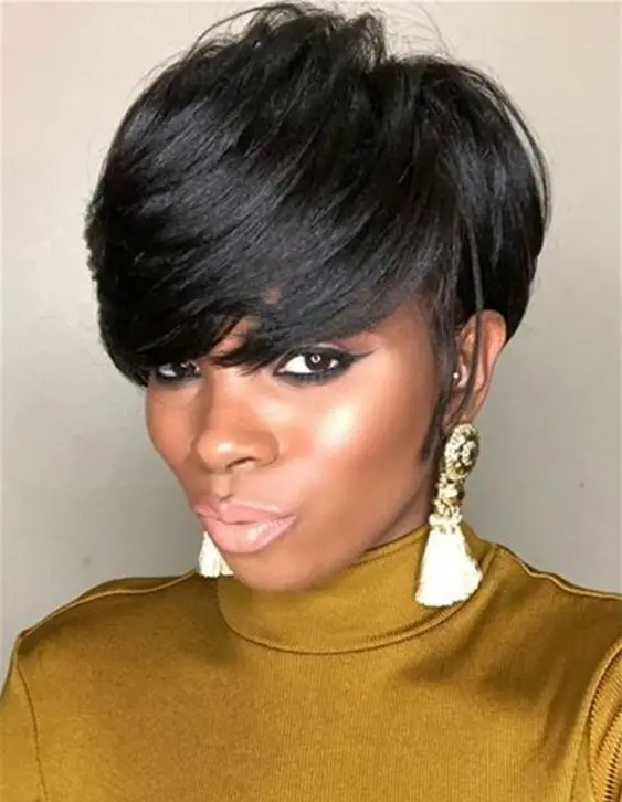 25 Stunning Short Straight Hairstyles for Older Black Women (Updated 2022) Pixie-wedge-haircut-e1632143222211