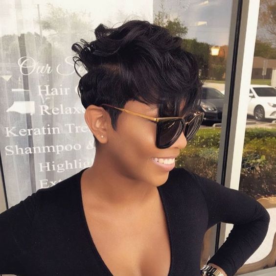25 Stunning Short Straight Hairstyles for Older Black Women (Updated 2021) Side-swept-quiff