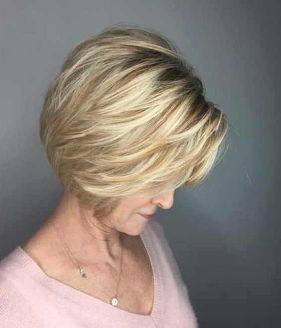 17 Very Layered Short Hairstyles for Older Women (Updated 2022) Feathered-bob