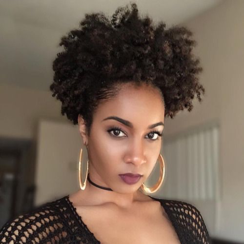 30 Classic Short Haircut Styles for Older Black Women (Update 2022) Natural-puff-styles