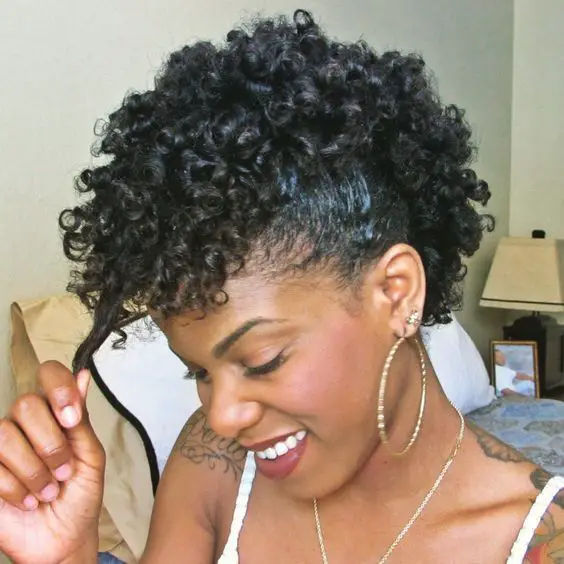 30 Classic Short Haircut Styles for Older Black Women (Update 2022) Permed-mohawk