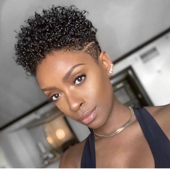 30 Classic Short Haircut Styles for Older Black Women (Update 2022) Tapered-curly-Afro
