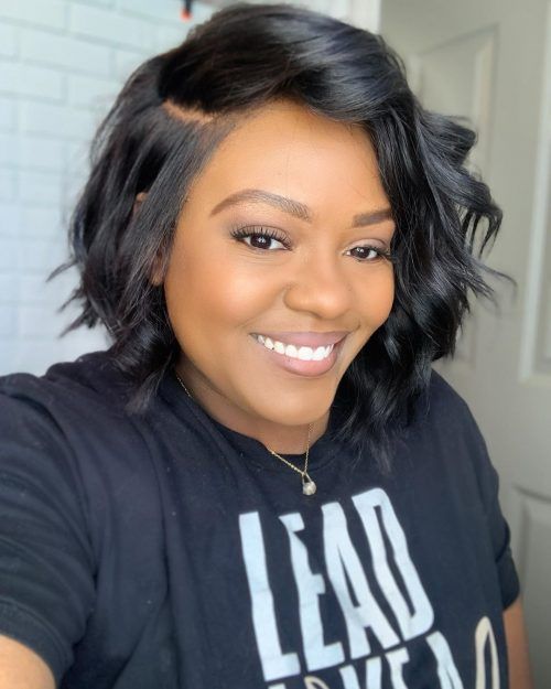 30 Classic Short Haircut Styles for Older Black Women (Update 2022) Wavy-graduated-bob-hairstyles