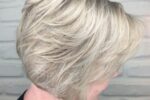 Ash And Platinum Layered Blunt Bob Hairstyle