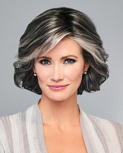 20 Best Short Hairstyles for Women Over 50 with Fine Hair (Updated 2022) Brunette-ash-with-grey-rounded-out-bob-hairstyle