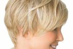 Layered Pixie Hairstyle With Ash And Golden Blonde Highlights