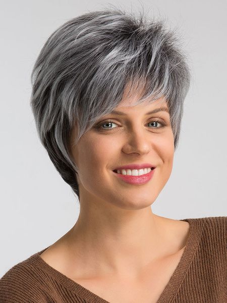 20 Best Short Hairstyles for Women Over 50 with Fine Hair (Updated 2022) Silver-ombre-wedge-pixie-hairstyle