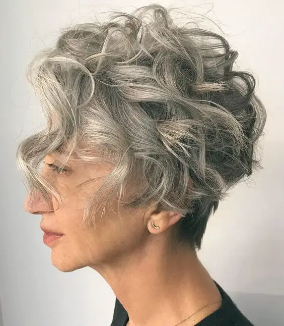 60 Best Short Curly Hairstyles for Women Over 60 in 2022 Curly-pixie-haircut-4