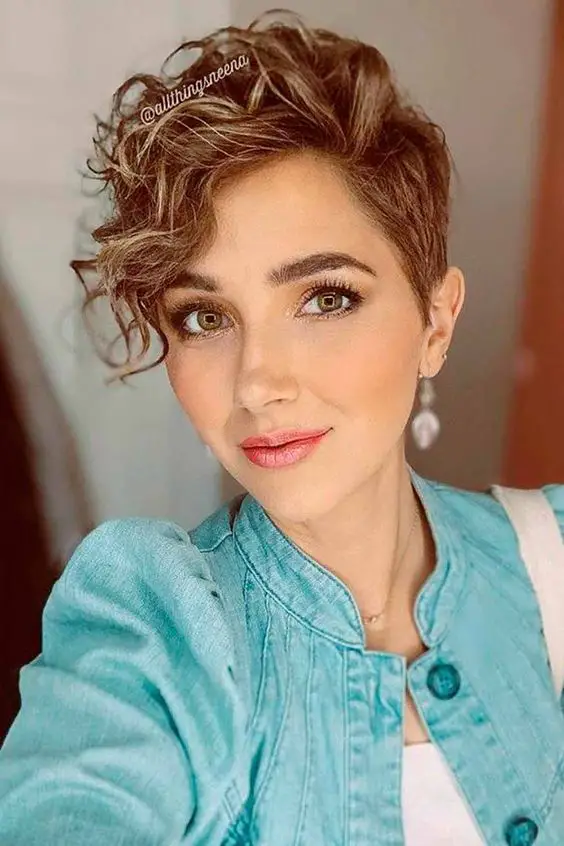 60 Best Short Curly Hairstyles for Women Over 60 in 2022 Curly-pixie-haircut