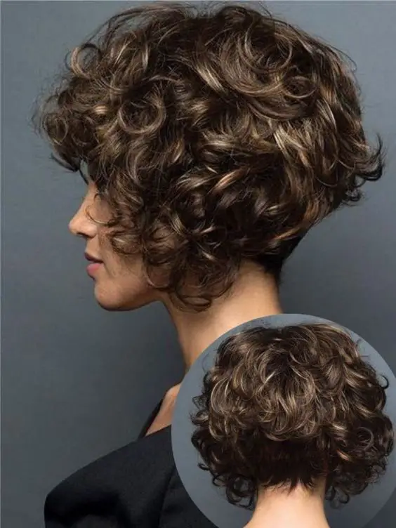 Different Types of Short Inverted Hairstyles for Older Women (Updated 2022) Short-layered-curly-inverted-bob