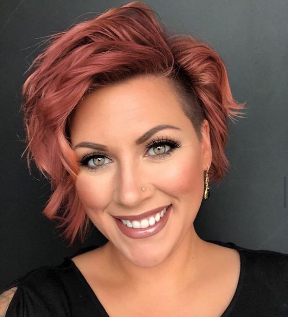 30 Attractive Short Hairstyles for Women Over 40 Years Old (Update 2021) Asymmetrical-pixie-bob-2