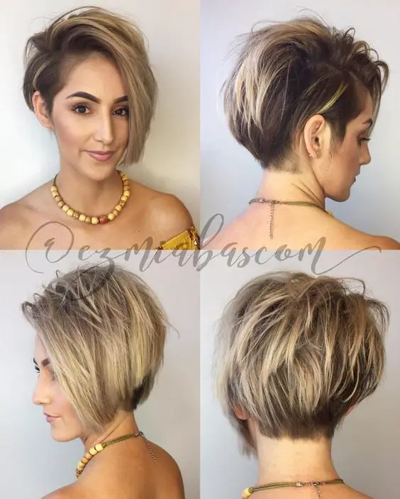 30 Attractive Short Hairstyles for Women Over 40 Years Old (Update 2022) Long-asymmetrical-pixie-2