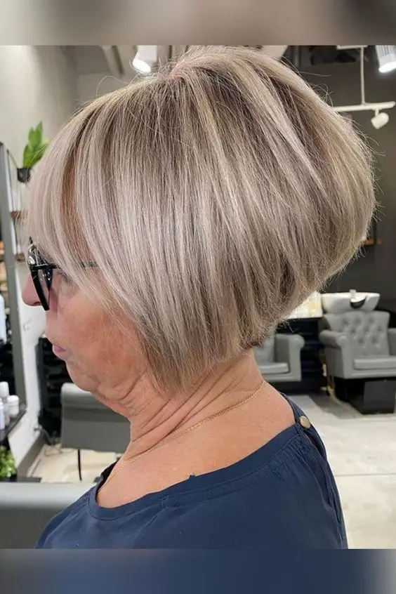 15 Astonishing Short Bob Variations for Older Women (Updated in 2022) Layered-stacked-bob