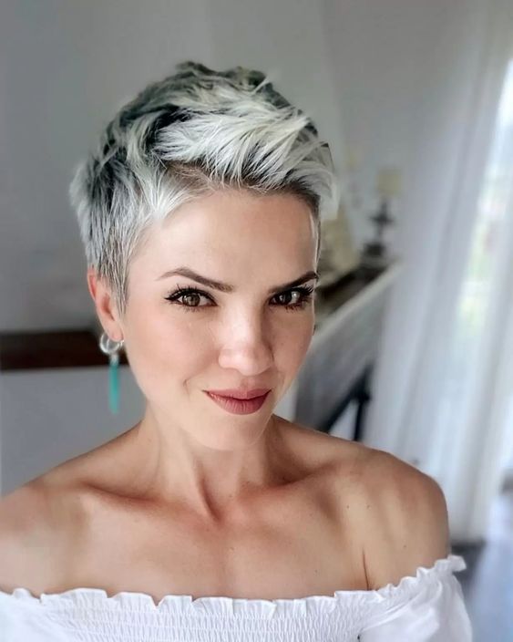 Simple Short Haircuts for Older Women that Looks Gorgeous (Updated in 2022) Pixie-cuts-with-shaved-sides