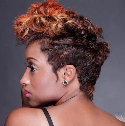 Gorgeous Short Hairstyles for Black Women (Update 2022) Curly-Mohawk