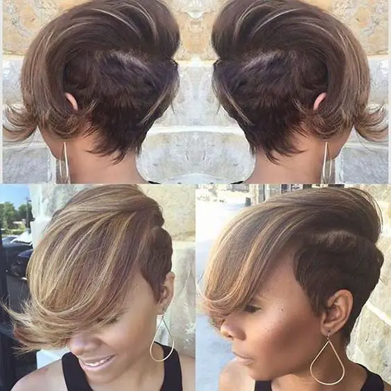 Gorgeous Short Hairstyles for Black Women (Update 2022) Long-Pixie-Cut-with-Bangs-2