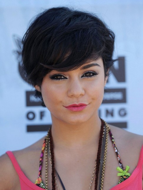 black hairstyles with bangs for short hair