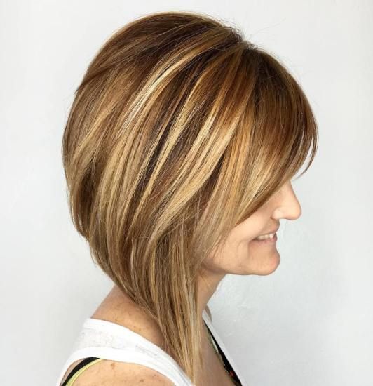 Short Blonde Hairstyles that Looks Fantastic for Older Women (Updated 2022) Angled-honey-blonde-haircut