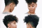 Faded Natural Curly Hairstyle For Black Women 6