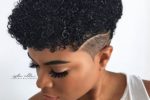 Faded Natural Curly Hairstyle For Black Women 1