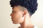 Faded Natural Curly Hairstyle For Black Women 3