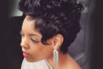 Curly Spike Hairstyle For African American Women 4