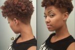 Faded Natural Curly Hairstyle For Black Women 4